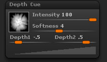 Render > Depth Cue sub-palette