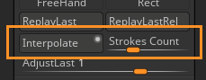 Stroke Interpolate palette