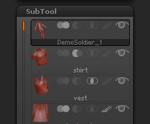 SubTool icons