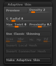 Tool > Adaptive Skin sub-palette