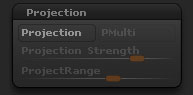 Tool > Projection sub-palette