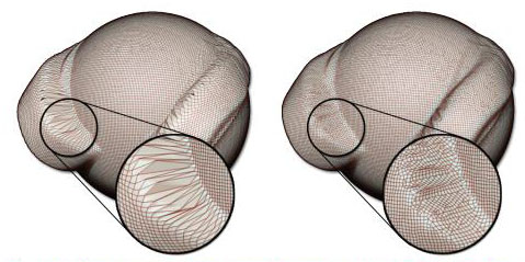 Mesh topology stretches