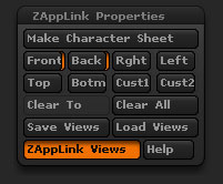 The ZApplink Properties sub-palette